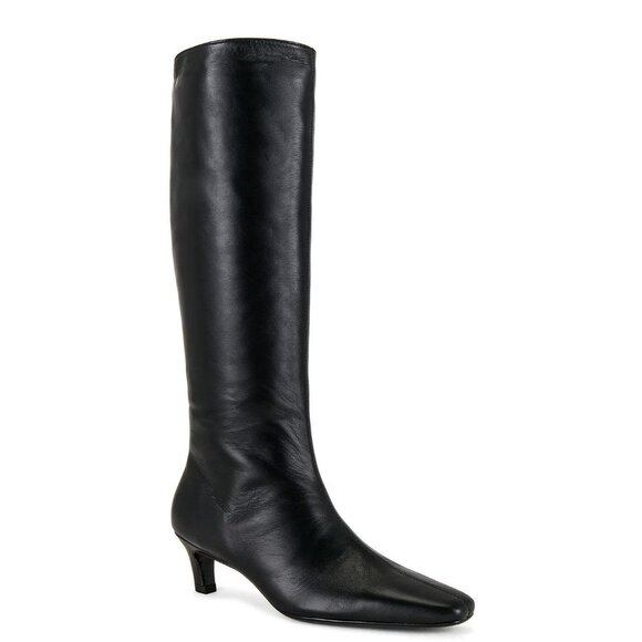 Tony Bianco Vixon Heeled Boot in Black 7 Womens Leather knee High - Picture 5 of 16